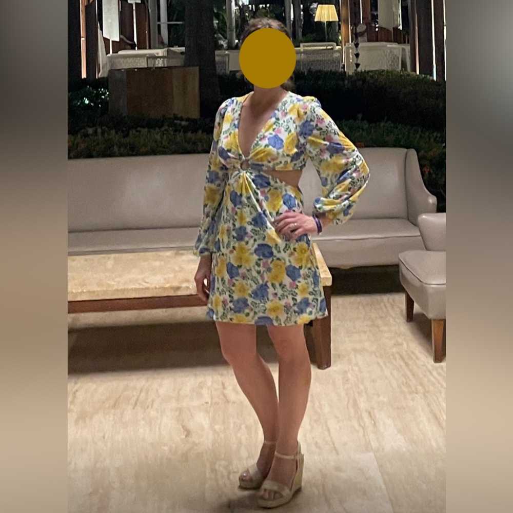 ASOS floral print knee- length dress.
